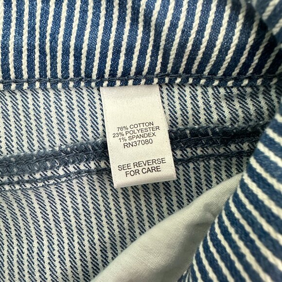 Blue and White Striped Women Jeans - Picture 5 of 5